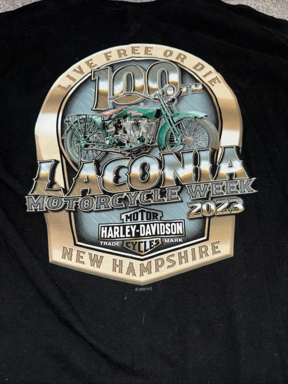 Harley Davidson  100th Anniv Laconia Motorcycle Week New Hampshire 2023 ~ STAIN